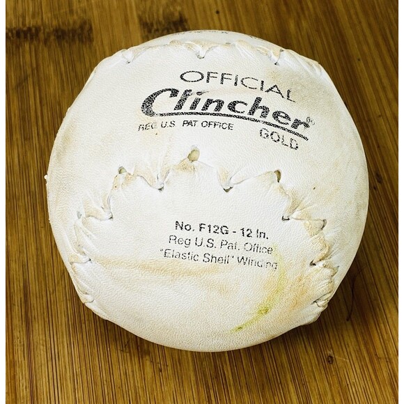Balle De Softball Debeer Official Clincher 12" - Vintage, F12-12, Fabriquée En Haïti